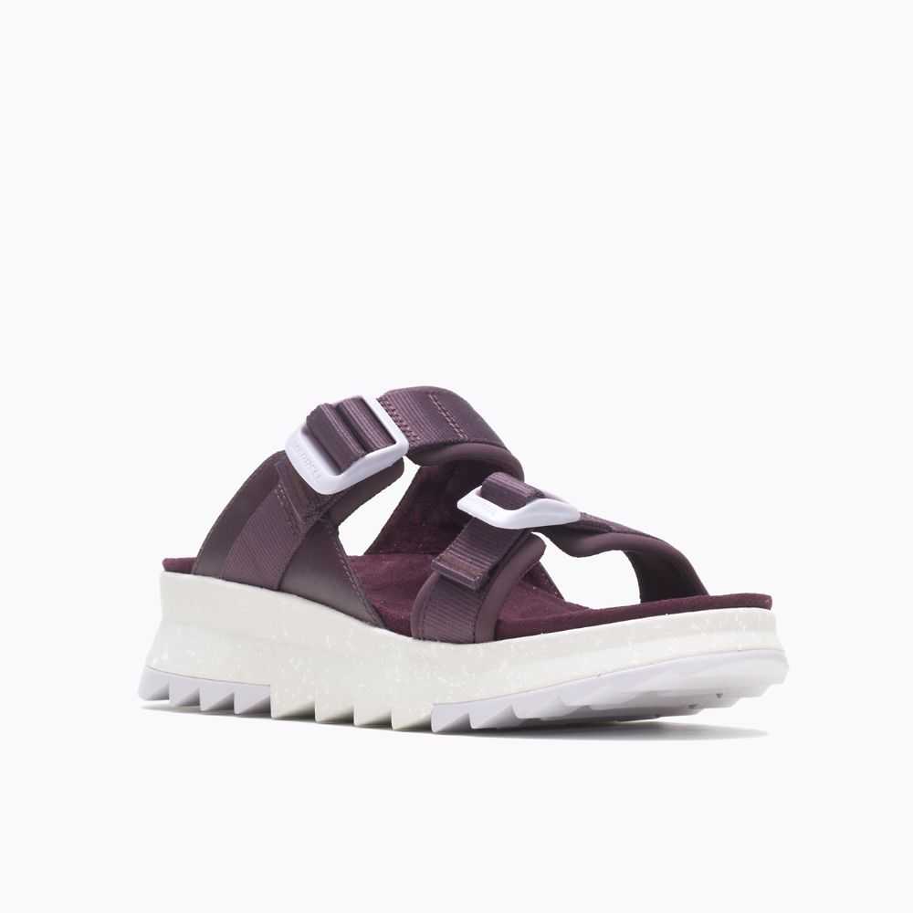 Women's Merrell Alpine Cush Sandals Burgundy | Israel-324769