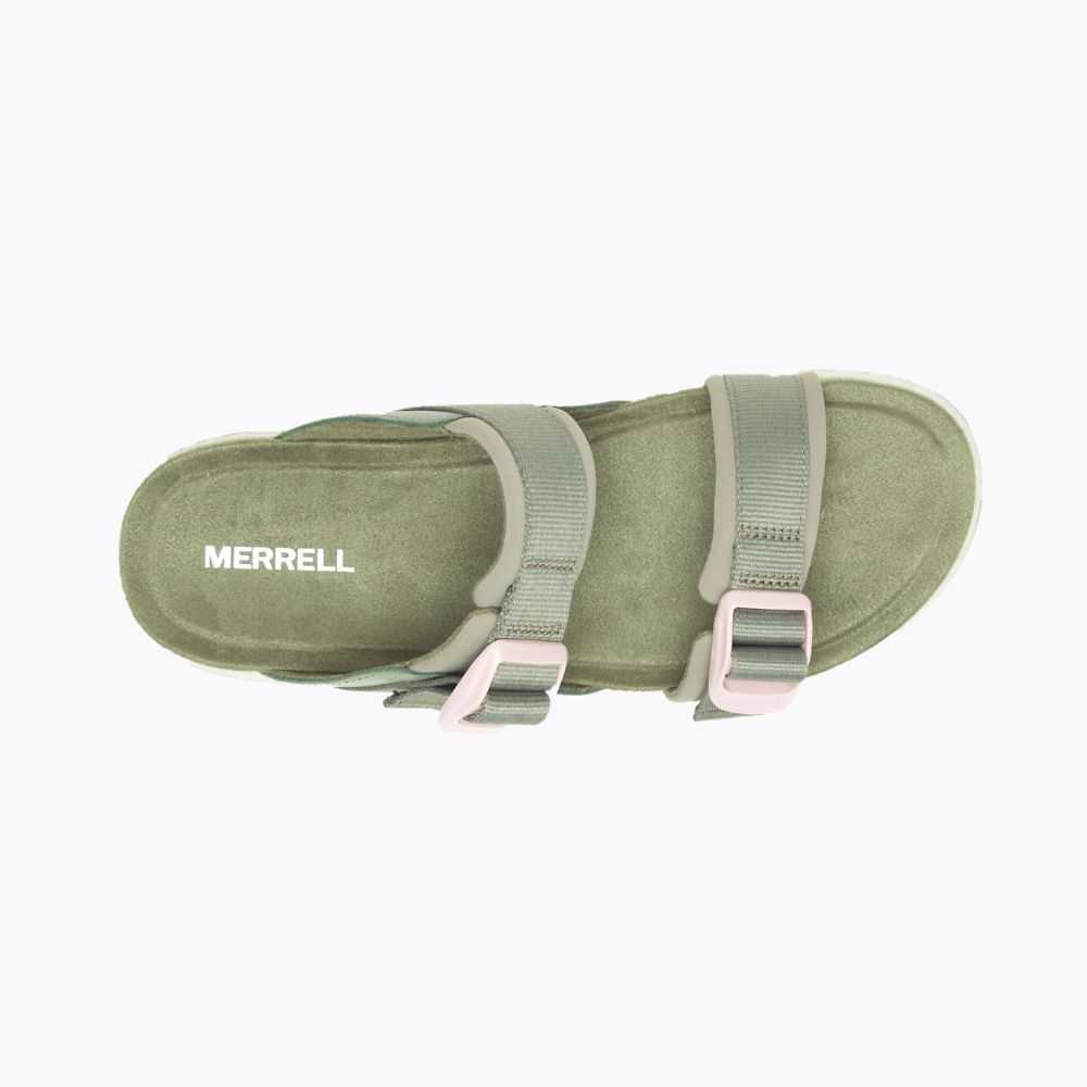 Women's Merrell Alpine Cush Sandals Dark Green | Israel-096731