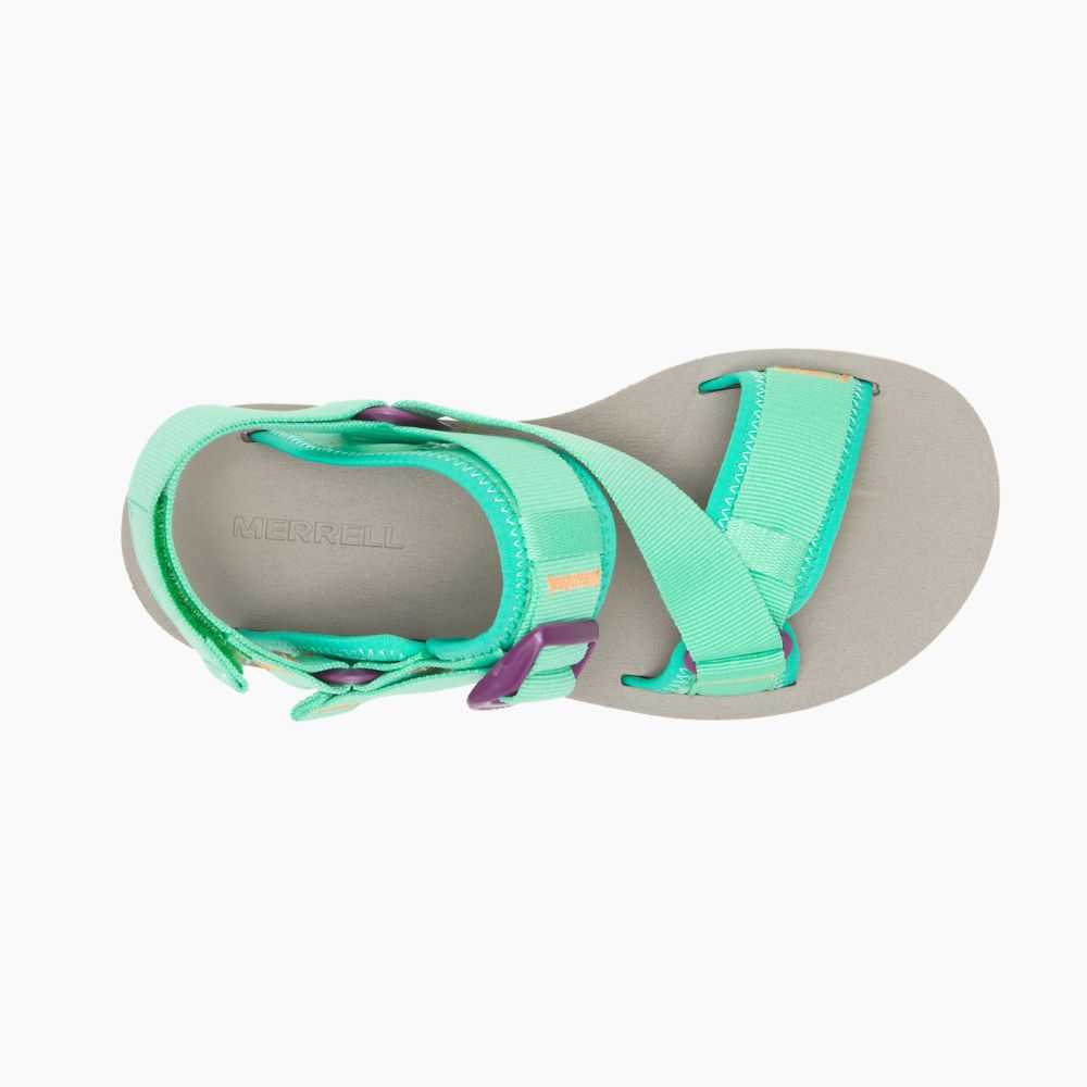 Women's Merrell Alpine Strap Sandals Green | Israel-960148