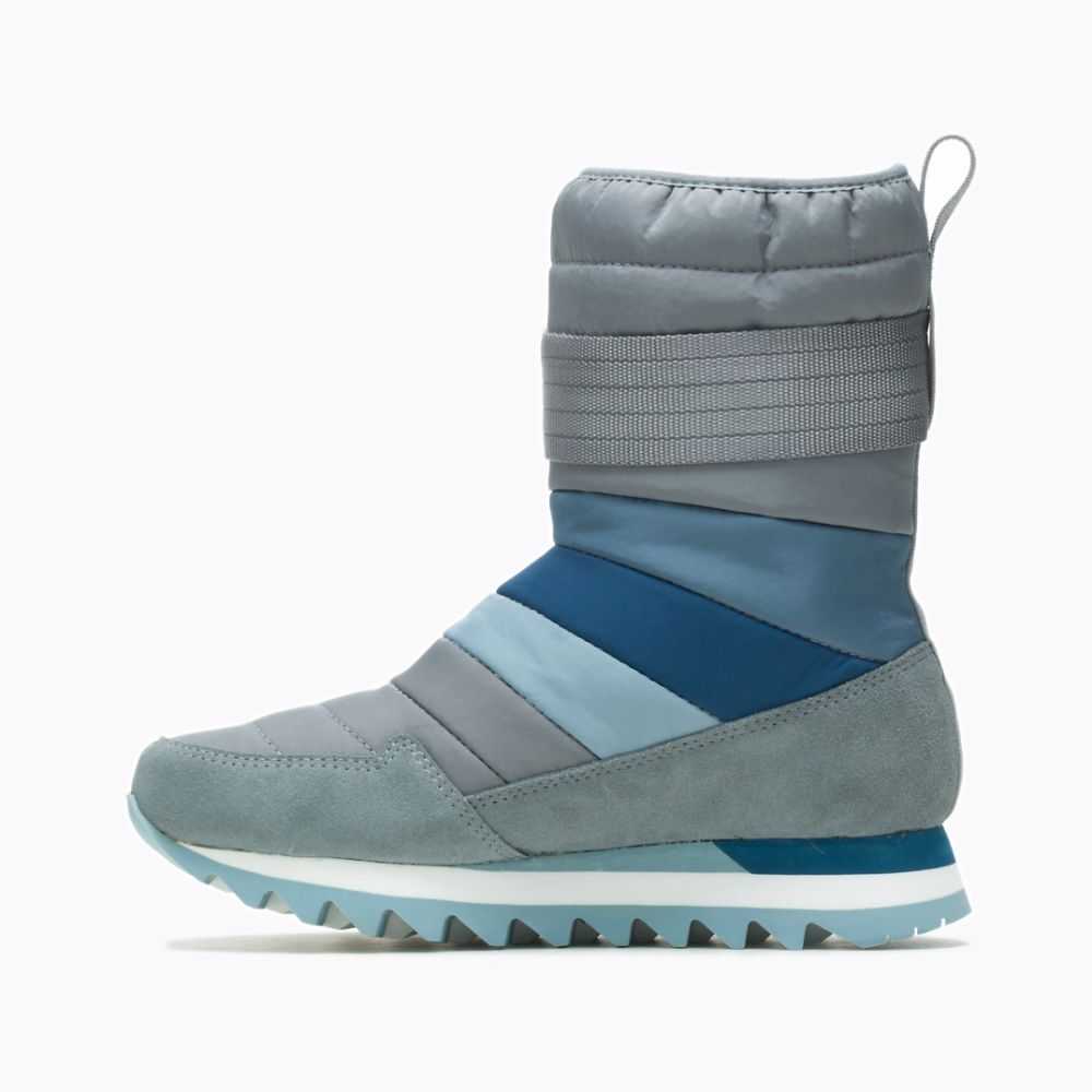 Women's Merrell Alpine Tall Strap Polar Waterproof Winter Boots Dark Blue | Israel-1809273