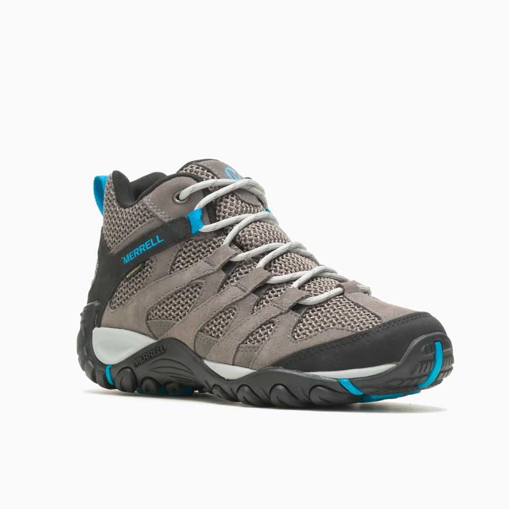 Women's Merrell Alverstone Mid Waterproof Hiking Boots Grey | Israel-1396748