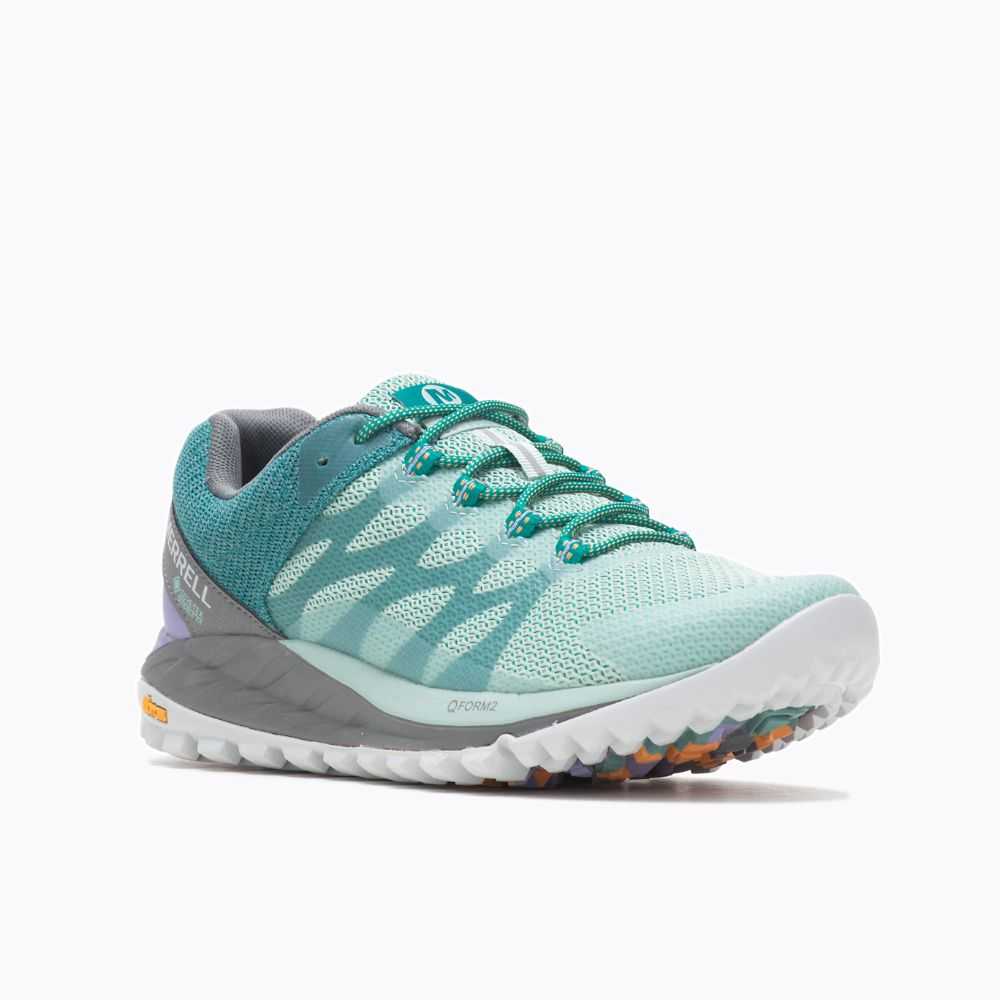 Women's Merrell Antora 2 GORE-TEX® Trail Running Shoes Turquoise | Israel-1083647