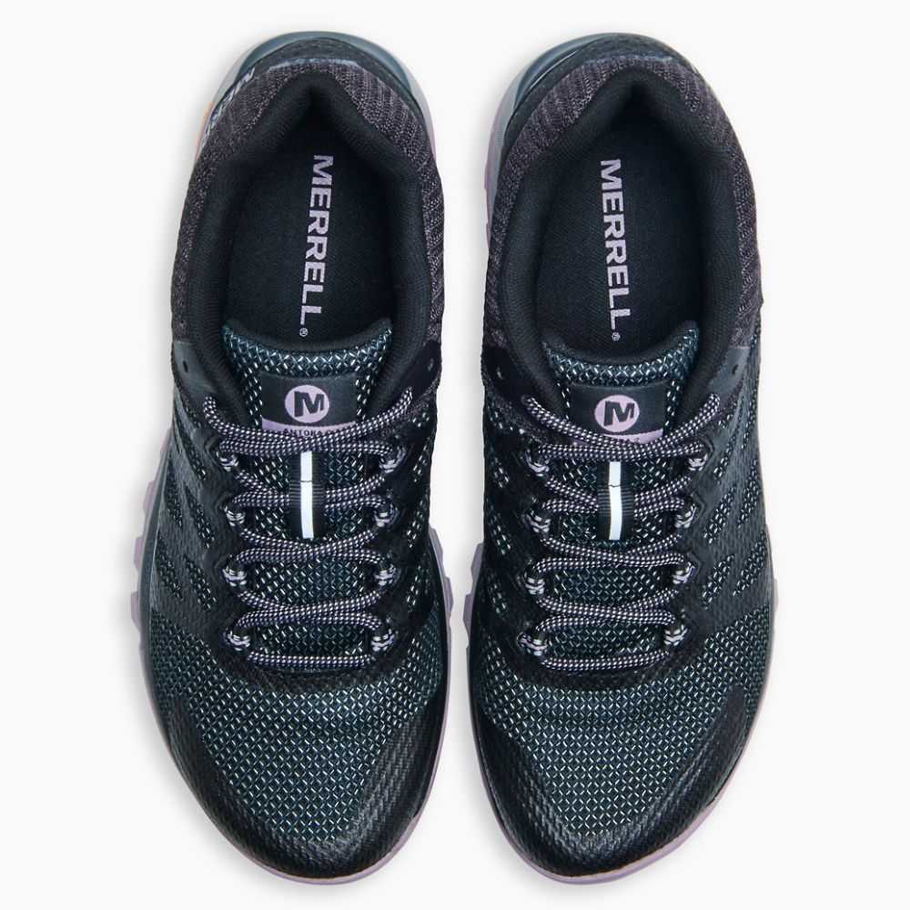 Women's Merrell Antora 2 Trail Running Shoes Black/Dark Grey | Israel-1740386