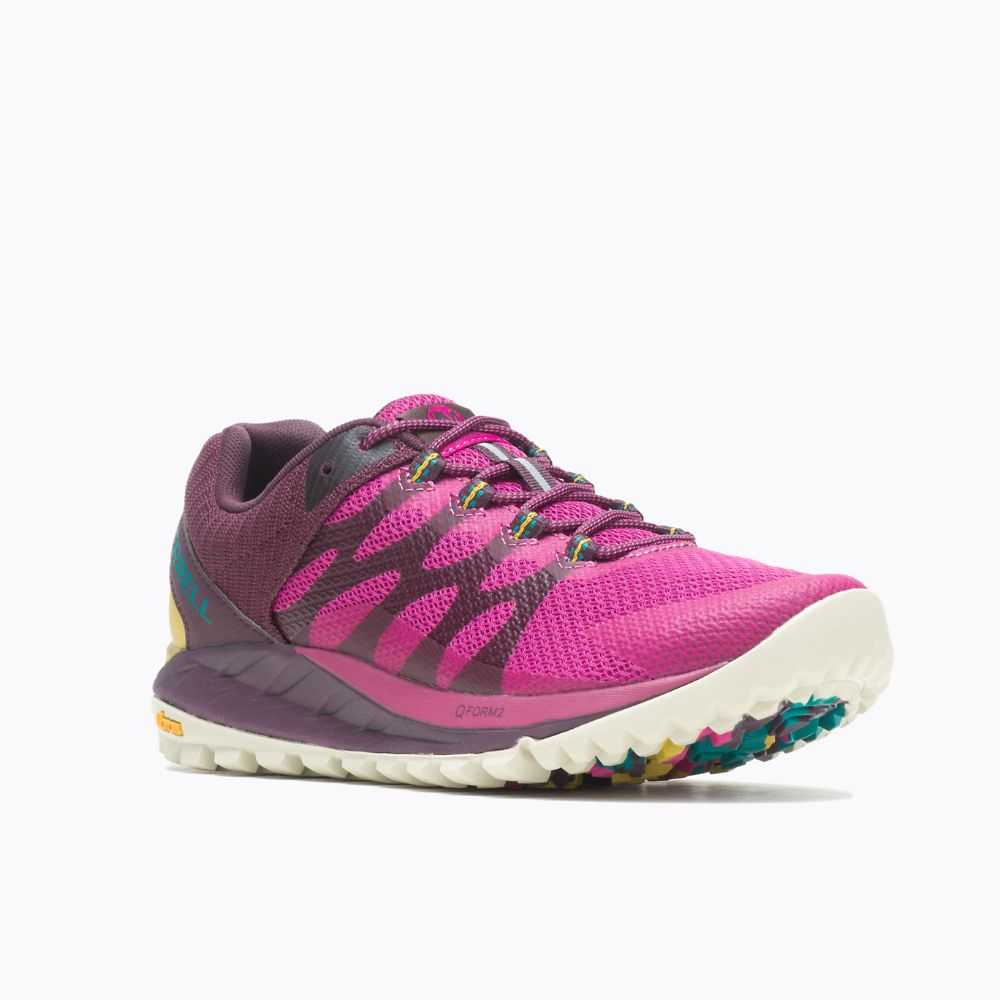 Women's Merrell Antora 2 Trail Running Shoes Fuchsia | Israel-8270436