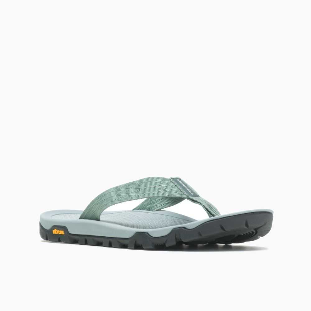 Women's Merrell Breakwater Flip Flops White/Green | Israel-1364289