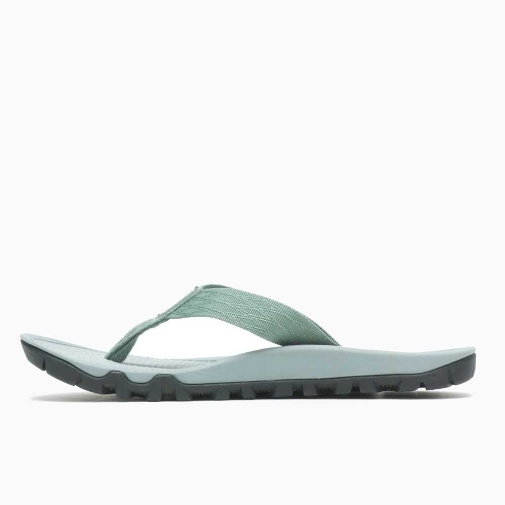 Women's Merrell Breakwater Flip Flops White/Green | Israel-1364289