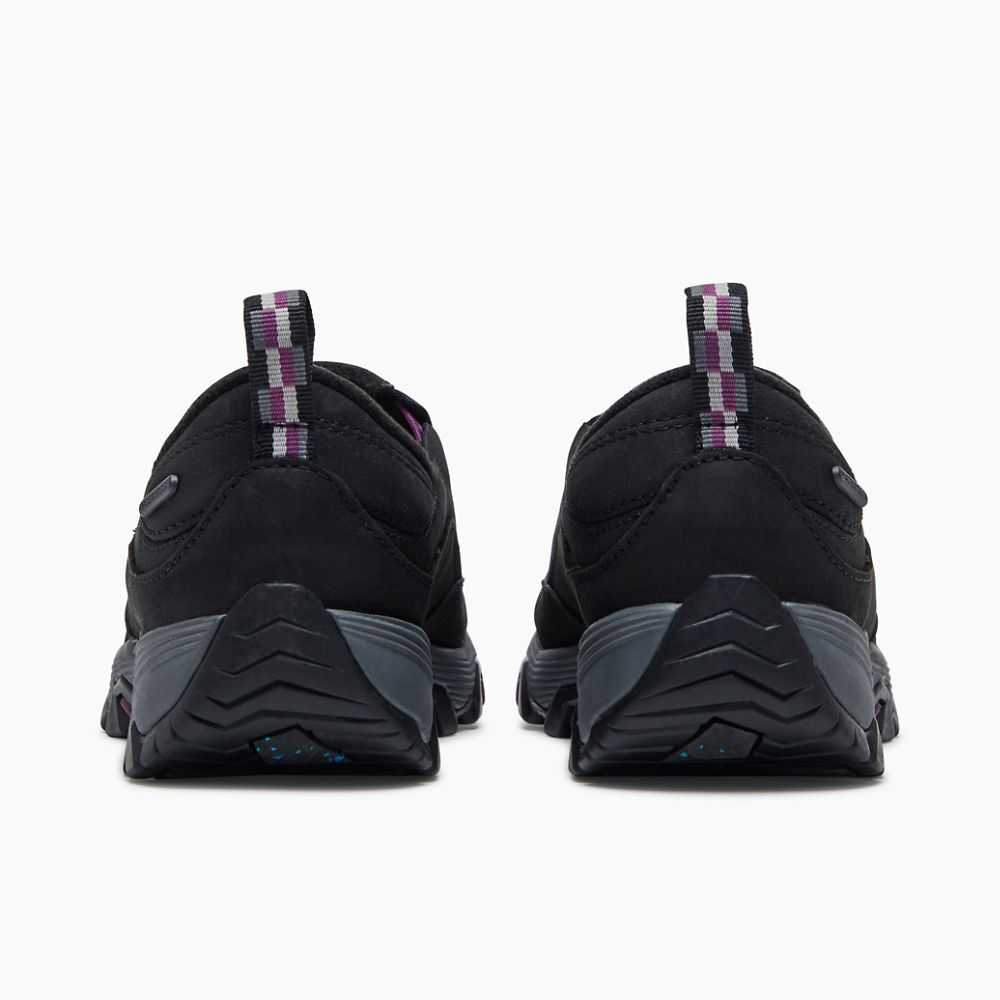 Women's Merrell ColdPack Ice+ Moc Waterproof Wide Width Hiking Shoes Black | Israel-0327914