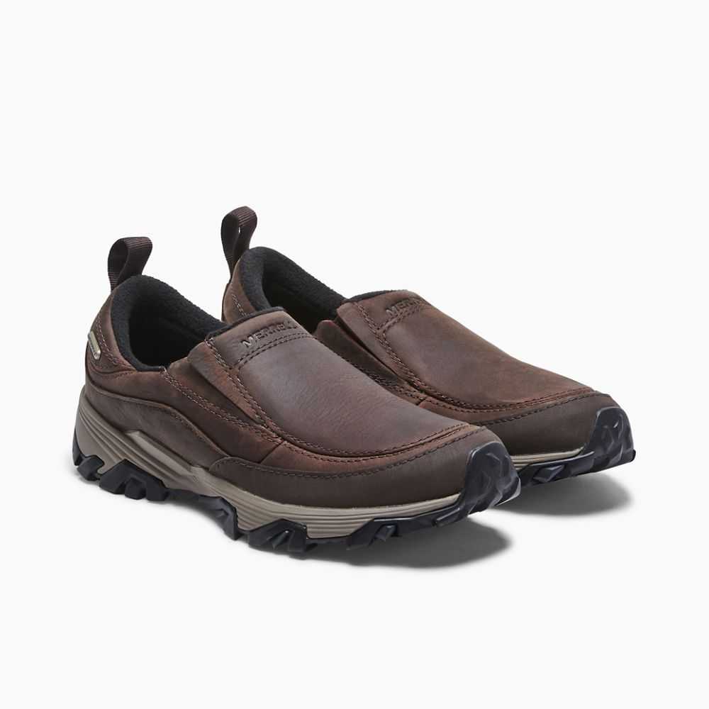 Women's Merrell ColdPack Ice+ Moc Waterproof Slip On Shoes Brown | Israel-417286