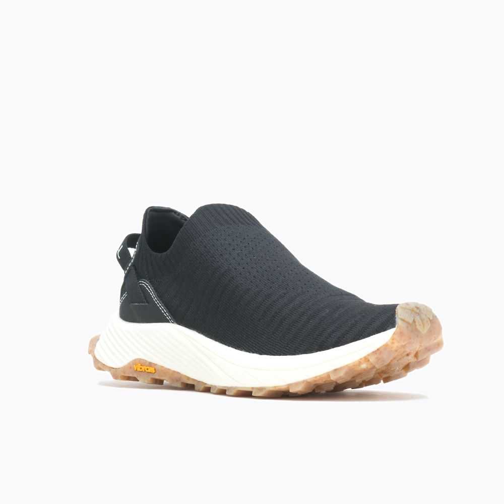 Women's Merrell Embark Moc Eco Dye Slip On Shoes Black/White | Israel-469182