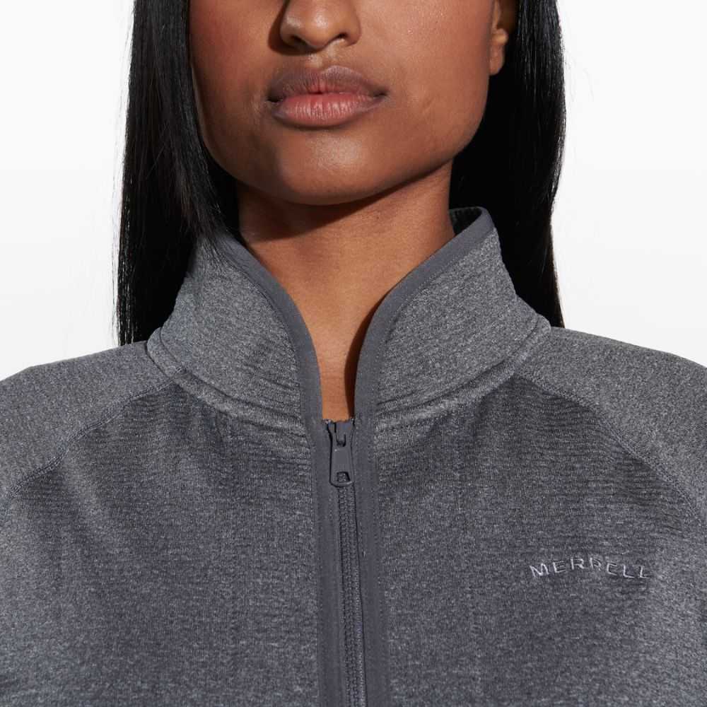 Women's Merrell Geotex Sweatshirts Deep Grey | Israel-743802