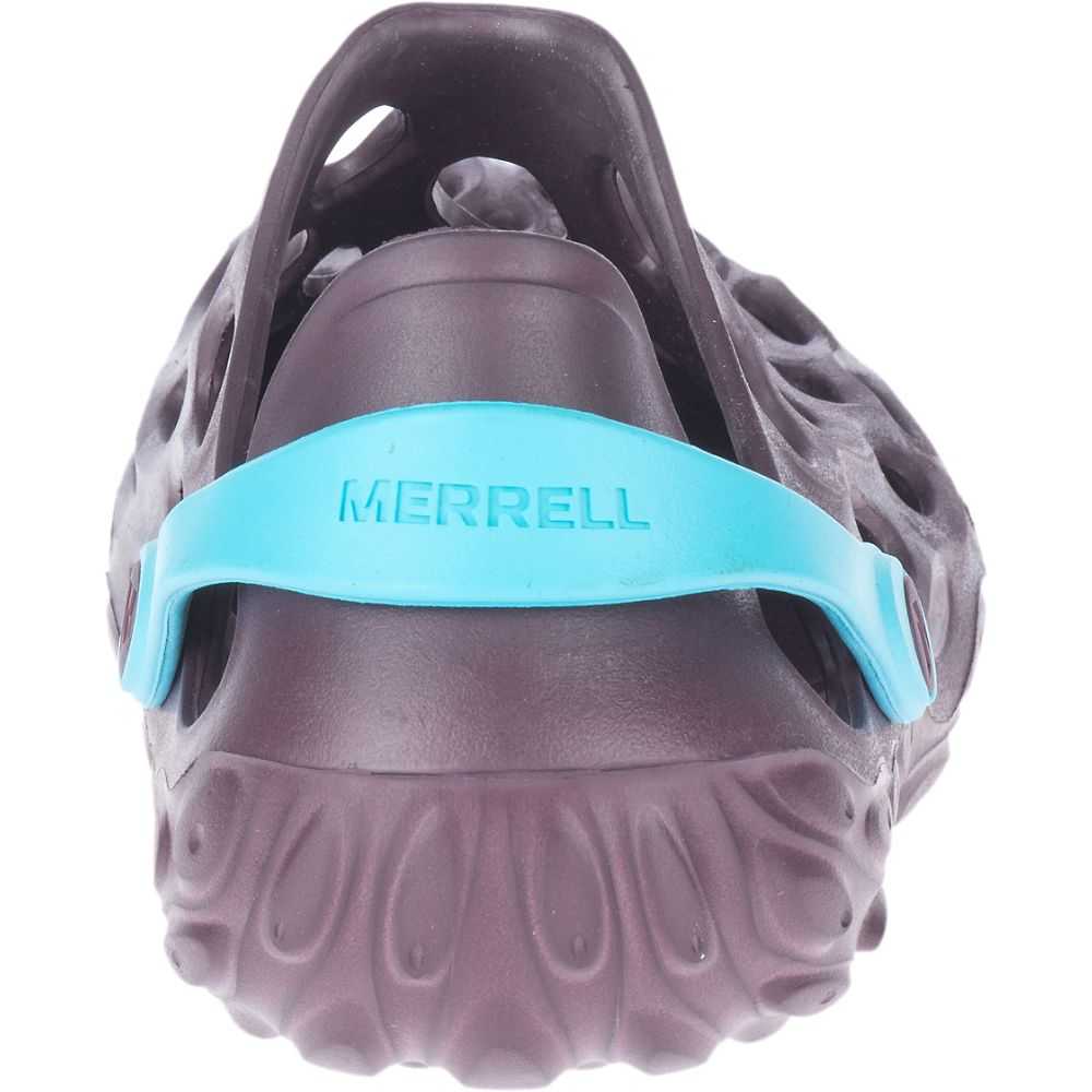 Women's Merrell Hydro Moc Hiking Sandals Burgundy/Blue | Israel-386972