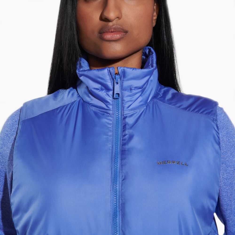 Women's Merrell Insulated Rain Jackets Blue | Israel-9320146