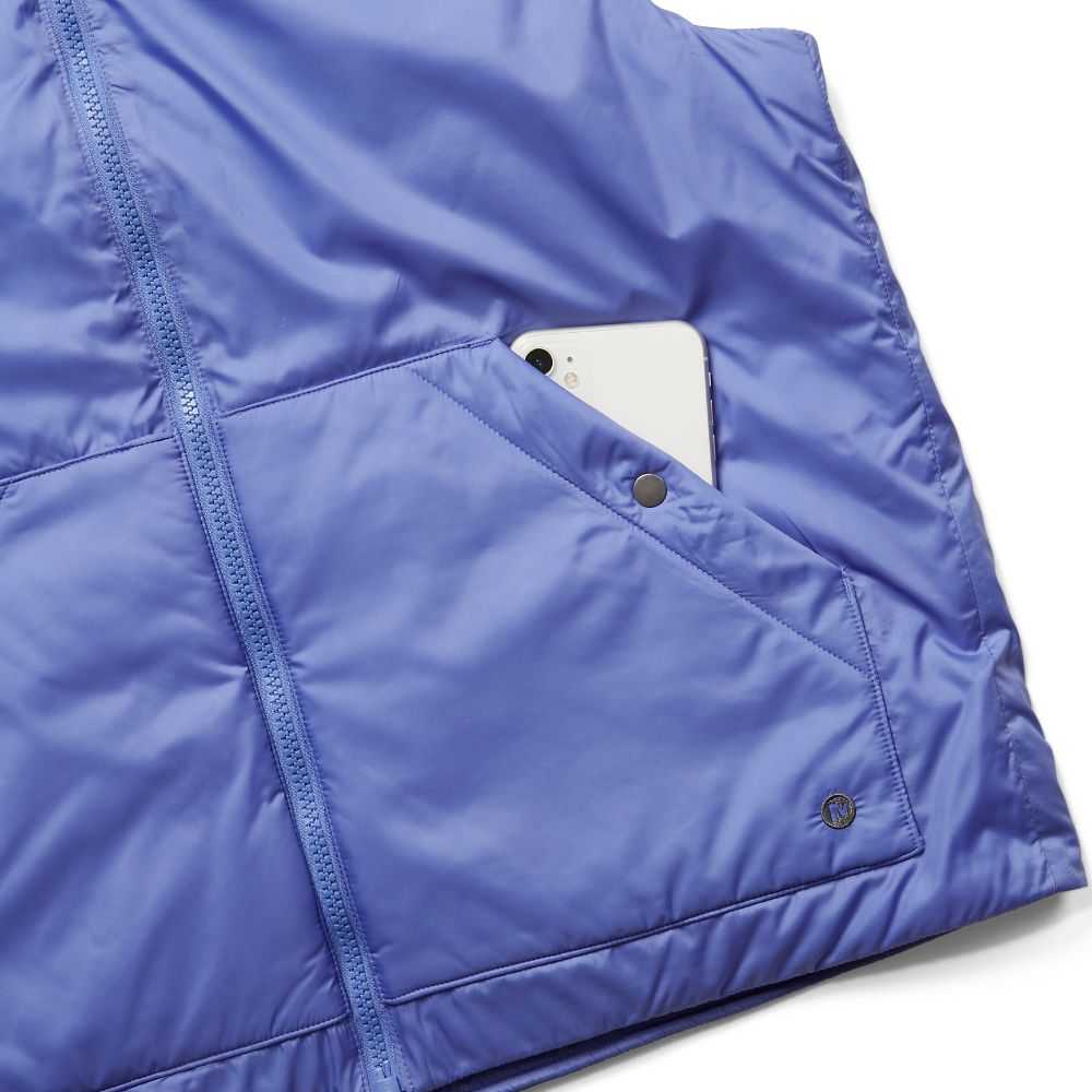 Women's Merrell Insulated Rain Jackets Blue | Israel-9320146