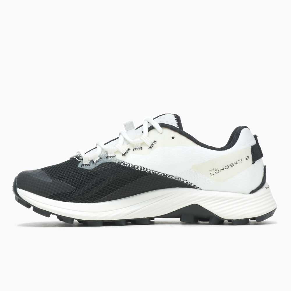 Women's Merrell MTL Long Sky 2 Trail Running Shoes Black/White | Israel-9814670