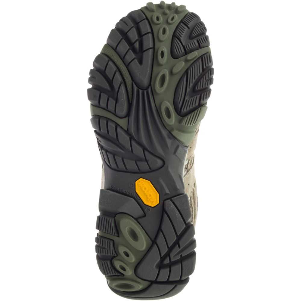 Women's Merrell Moab 2 Mid Ventilator Hiking Boots Olive | Israel-927416