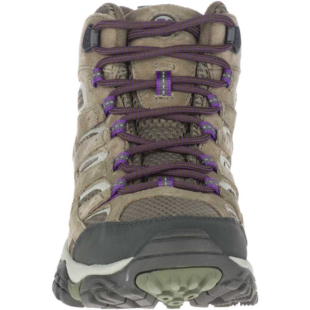 Women's Merrell Moab 2 Mid Ventilator Hiking Boots Olive | Israel-927416