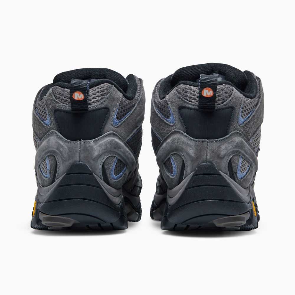 Women's Merrell Moab 2 Mid Waterproof Hiking Boots Grey | Israel-390417