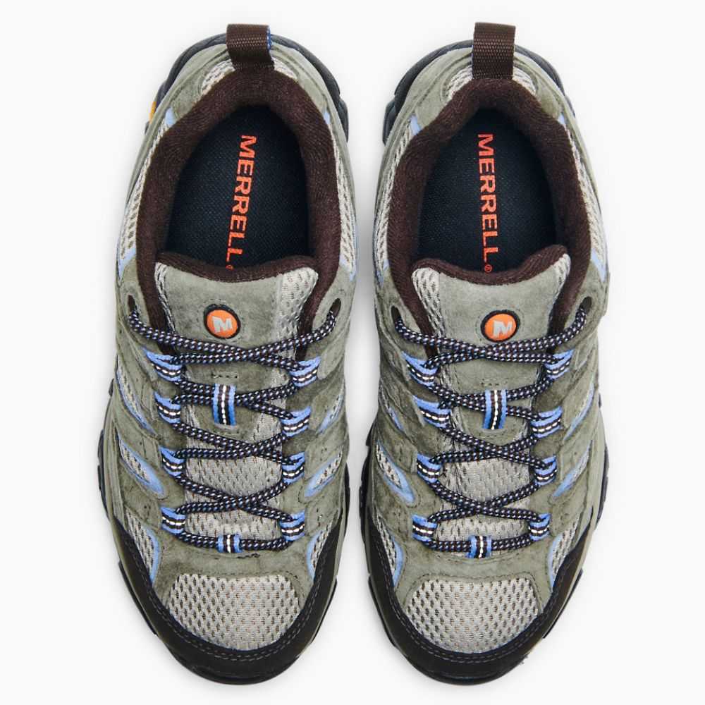 Women's Merrell Moab 2 Waterproof Hiking Shoes Olive | Israel-3041827