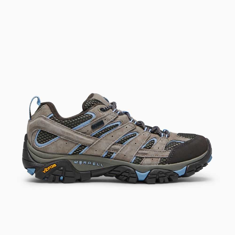 Women\'s Merrell Moab 2 Waterproof Hiking Shoes Grey | Israel-419628