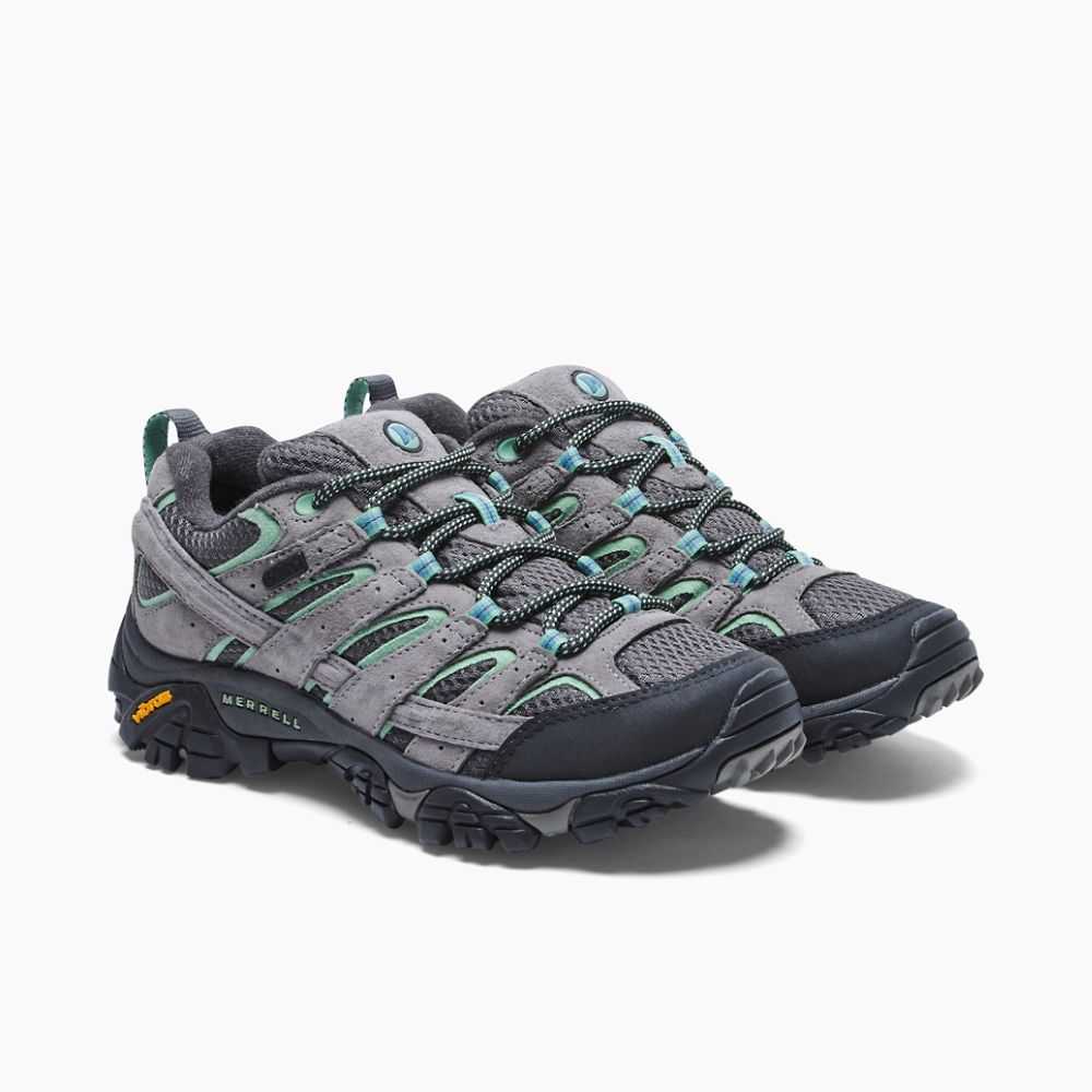 Women's Merrell Moab 2 Waterproof Hiking Shoes Light Grey | Israel-781362