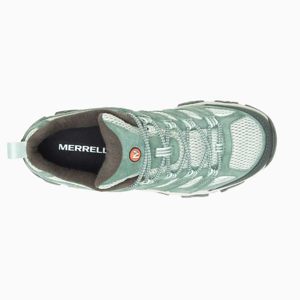 Women's Merrell Moab 3 Hiking Shoes White/Green | Israel-407318