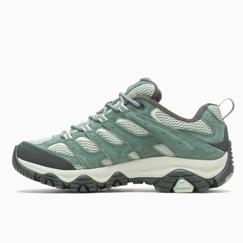 Women's Merrell Moab 3 Hiking Shoes White/Green | Israel-407318