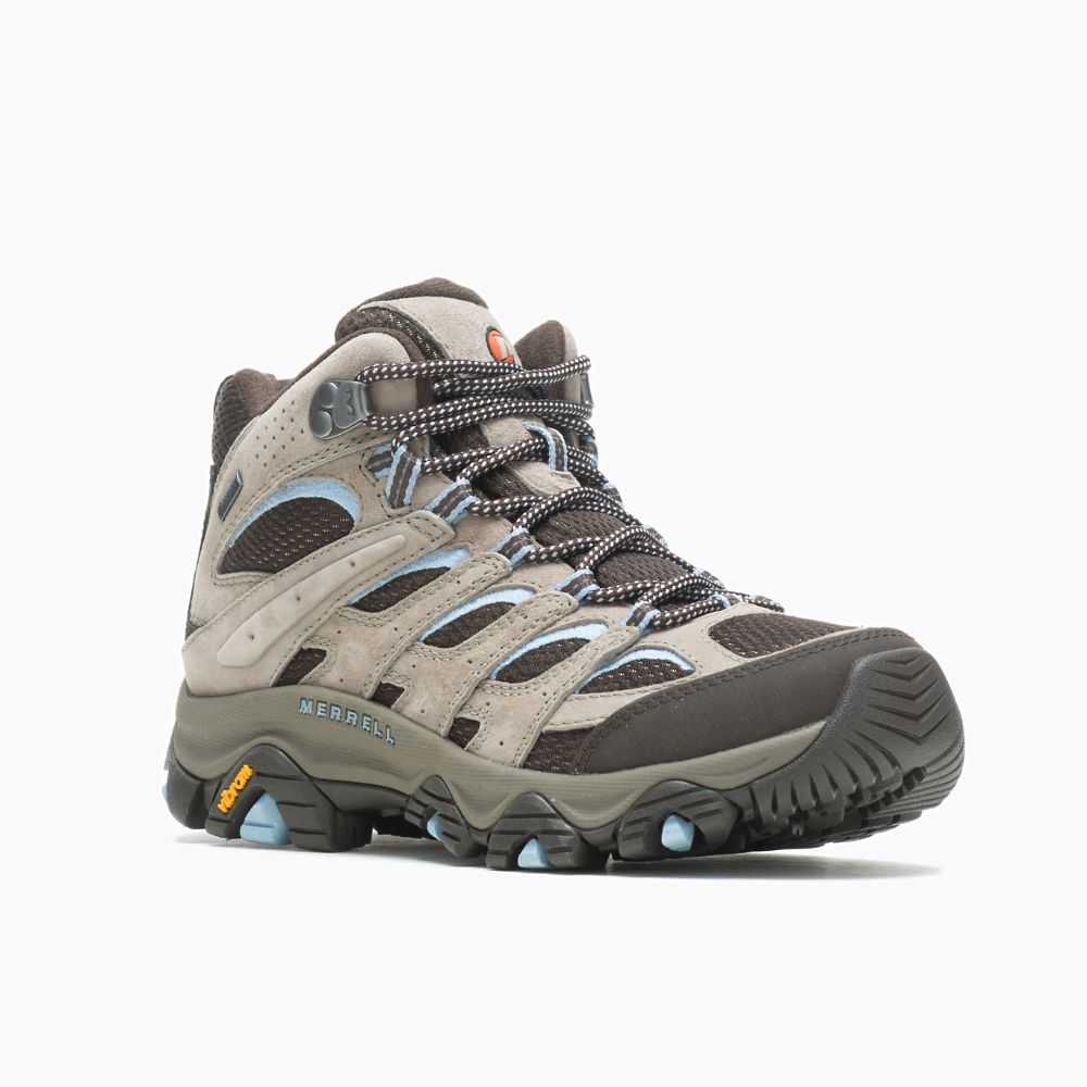 Women's Merrell Moab 3 Mid GORE-TEX® Hiking Boots Grey | Israel-079316