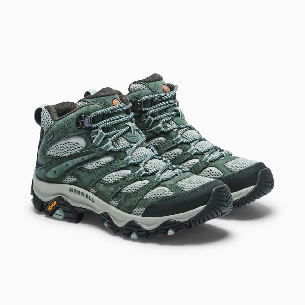 Women's Merrell Moab 3 Mid GORE-TEX® Hiking Boots White/Green | Israel-148279