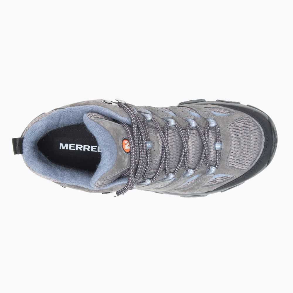 Women's Merrell Moab 3 Mid Waterproof Hiking Boots Grey | Israel-9316247