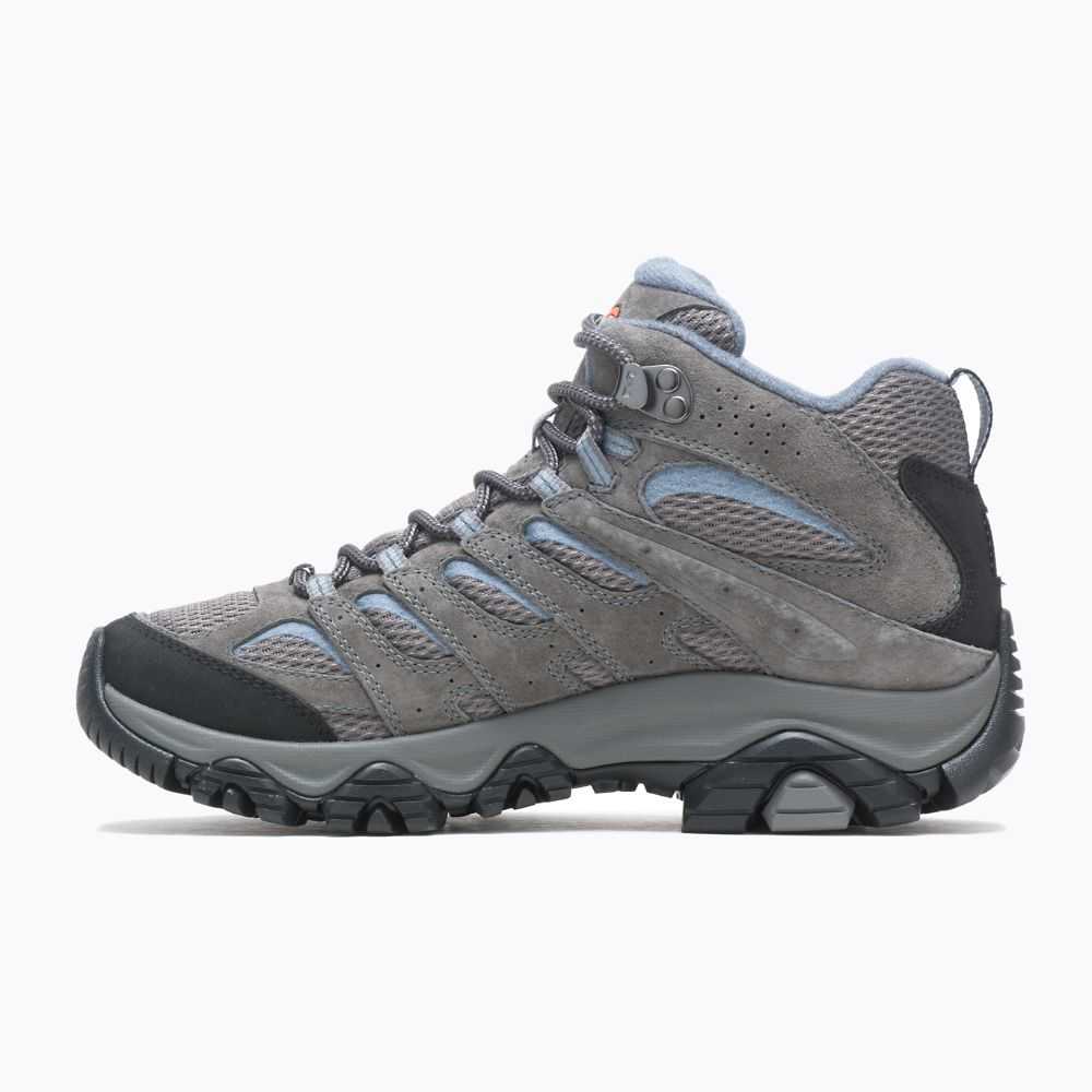 Women's Merrell Moab 3 Mid Waterproof Hiking Boots Grey | Israel-9316247