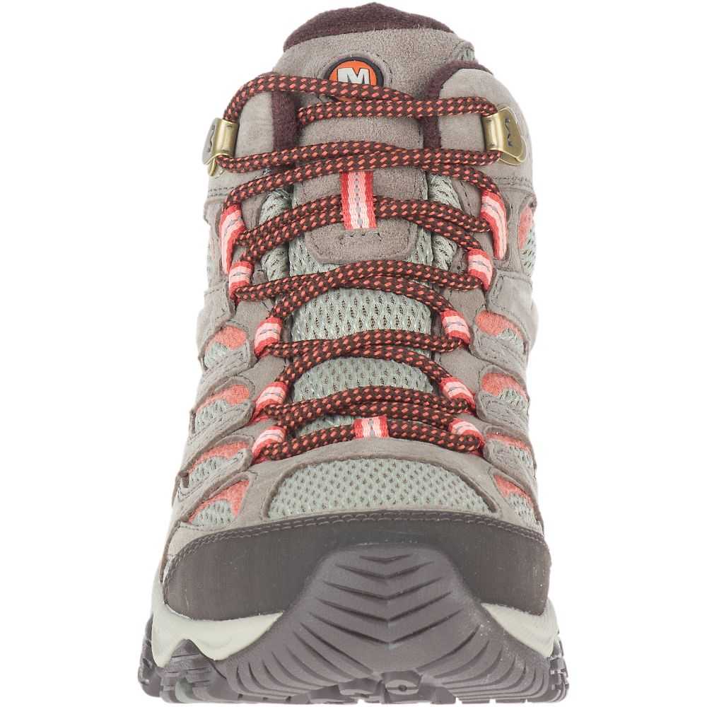 Women's Merrell Moab 3 Mid Waterproof Wide Width Hiking Boots Brown | Israel-498123