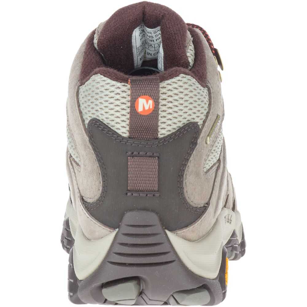 Women's Merrell Moab 3 Mid Waterproof Wide Width Hiking Boots Brown | Israel-498123