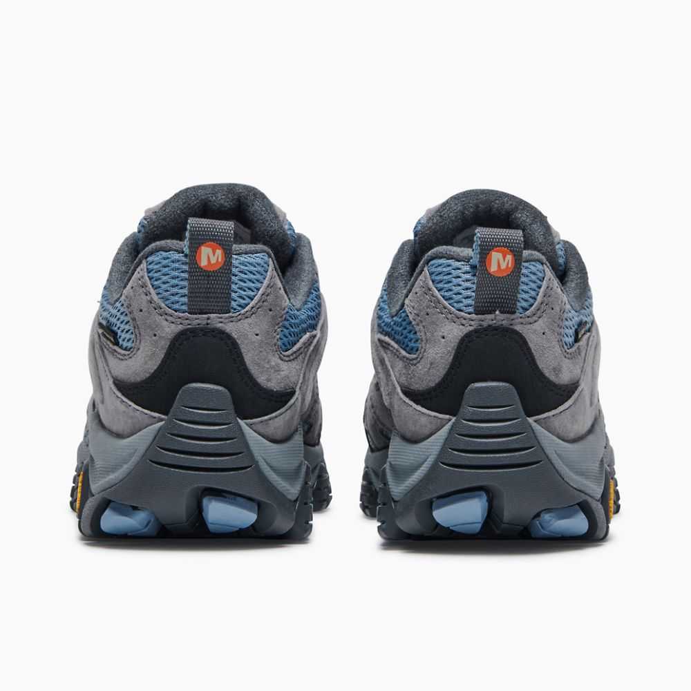 Women's Merrell Moab 3 Waterproof Hiking Shoes Blue/Grey | Israel-048273