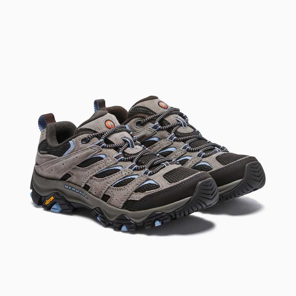 Women's Merrell Moab 3 Waterproof Hiking Shoes Grey | Israel-268973