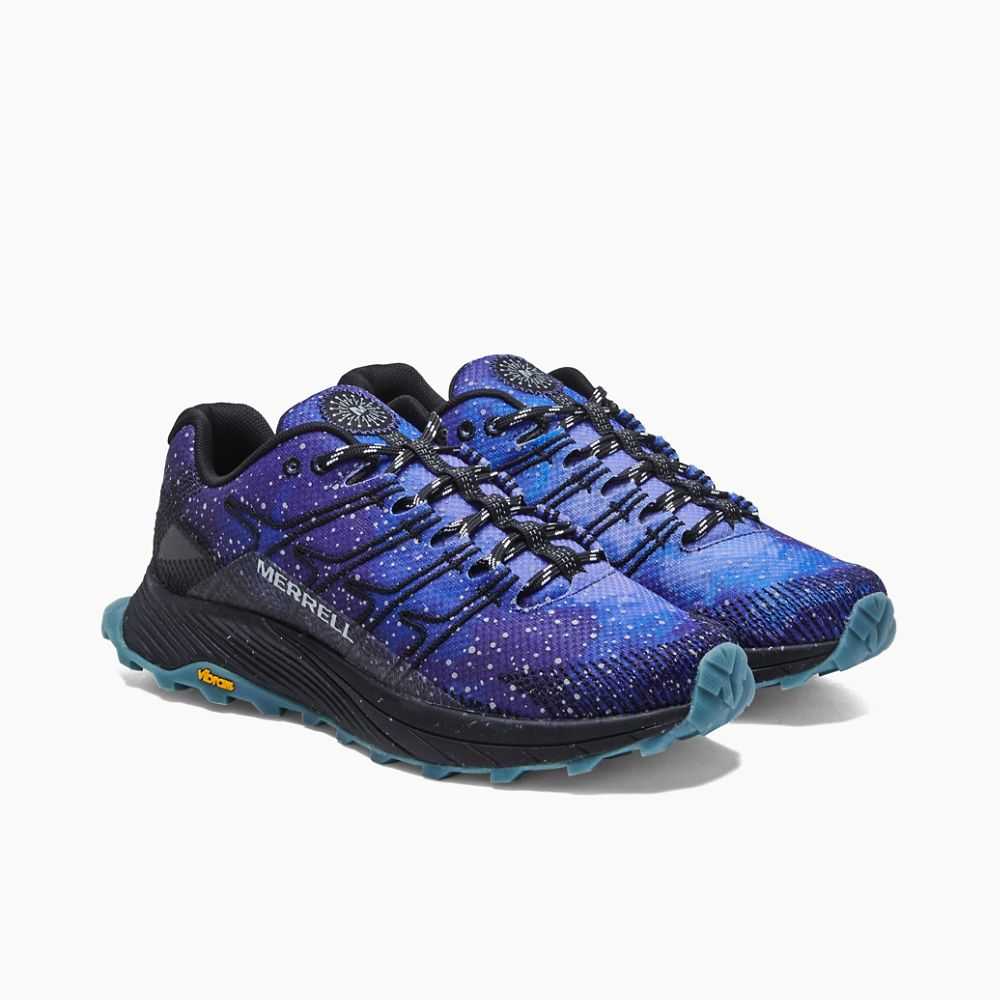 Women's Merrell Moab Flight Night Sky Trail Running Shoes Dark Blue/Black | Israel-630891