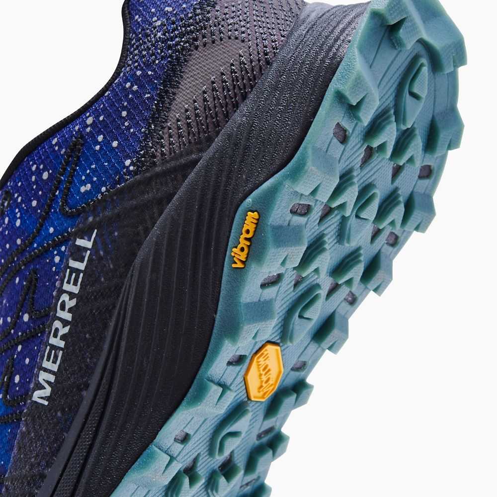 Women's Merrell Moab Flight Night Sky Trail Running Shoes Dark Blue/Black | Israel-630891