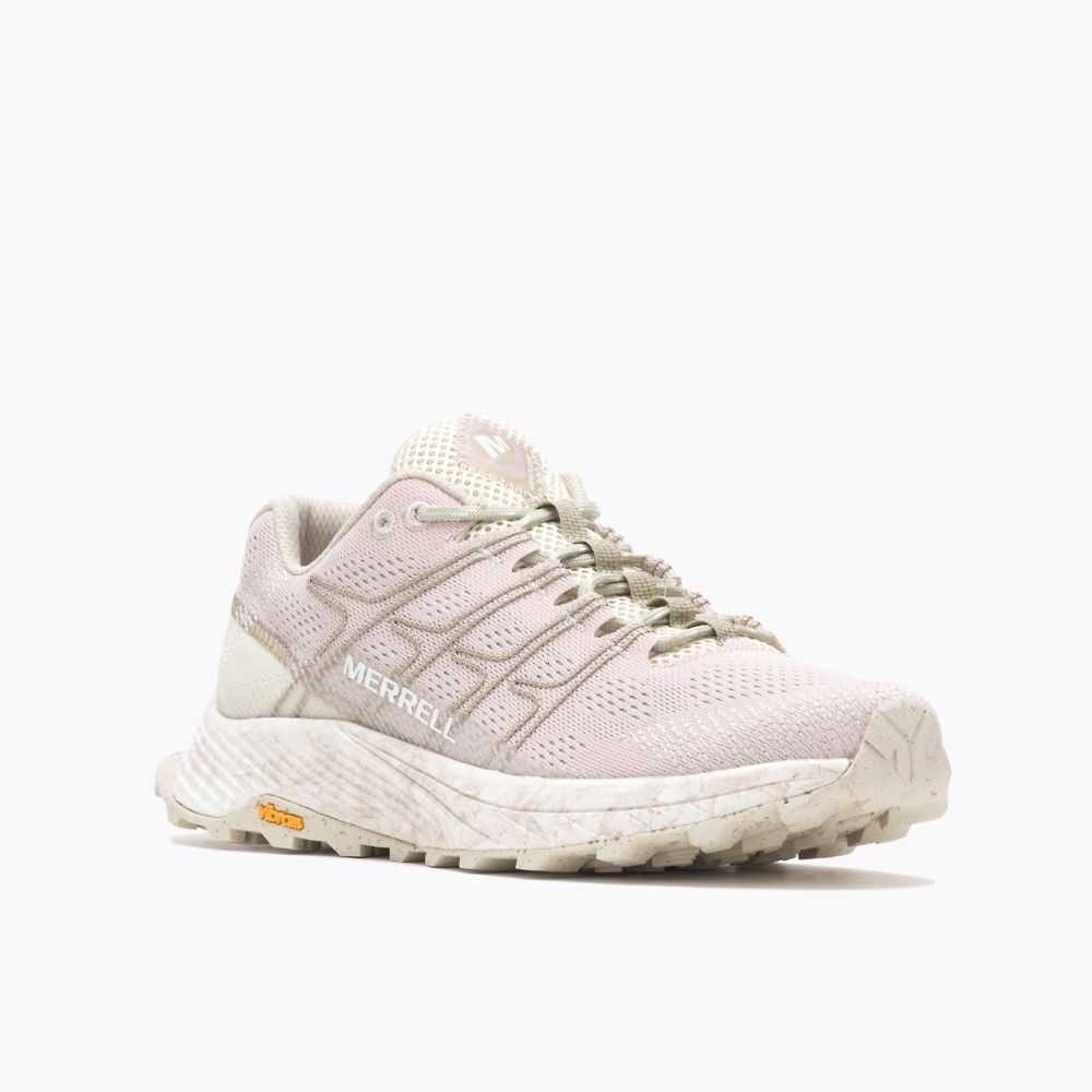 Women's Merrell Moab Flight Trail Running Shoes Rose | Israel-429108