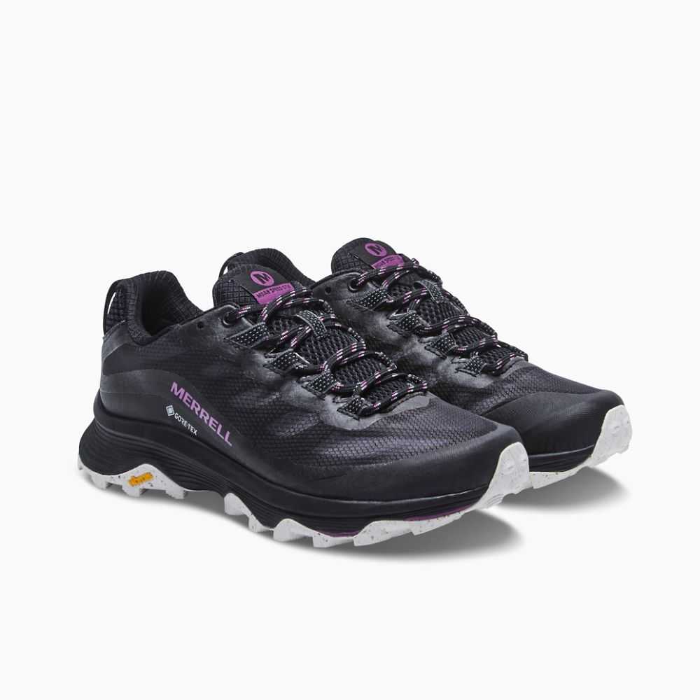 Women's Merrell Moab Speed GORE-TEX® Hiking Shoes Black | Israel-823904