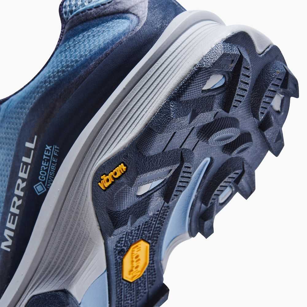 Women's Merrell Moab Speed GORE-TEX® Hiking Shoes Blue/Grey | Israel-9138420