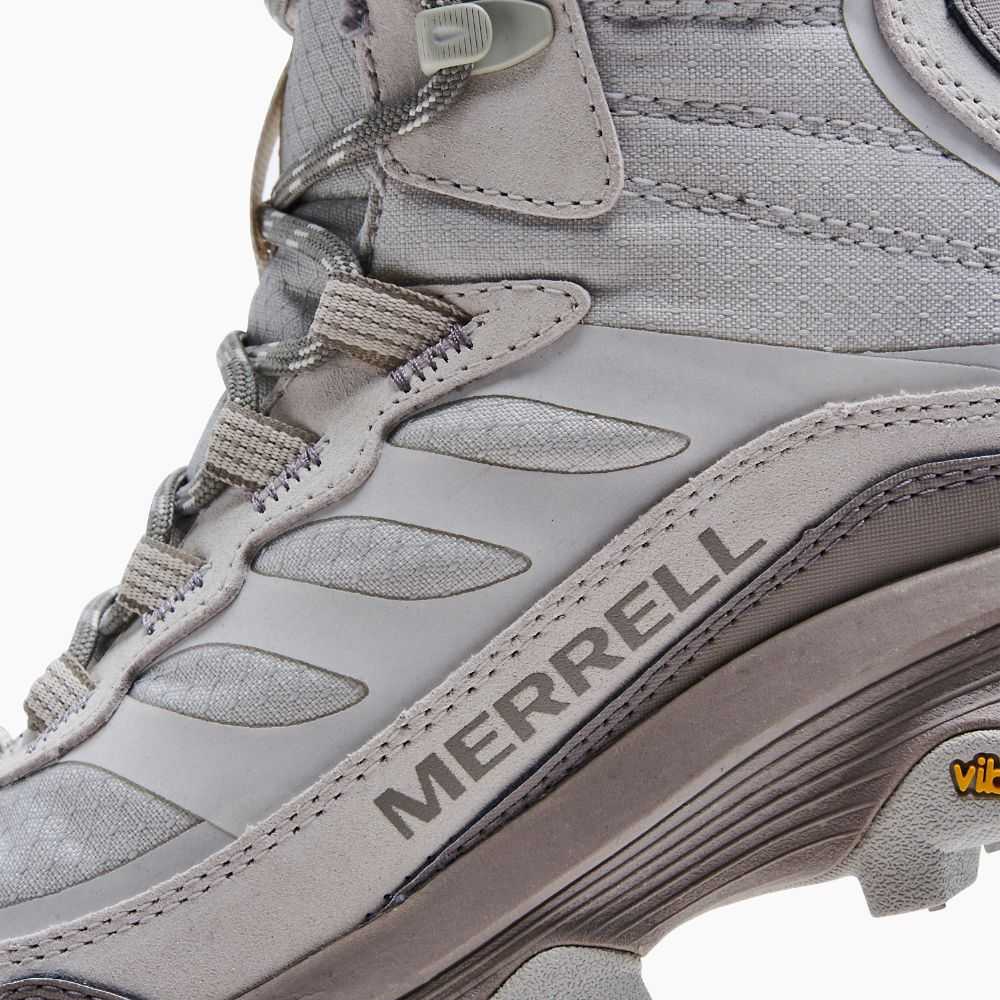 Women's Merrell Moab Speed Thermo Mid Waterproof Hiking Boots Beige | Israel-9382674