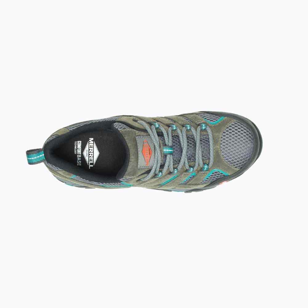 Women's Merrell Moab Vertex Vent Comp Toe Work Shoes Dark Green | Israel-679843