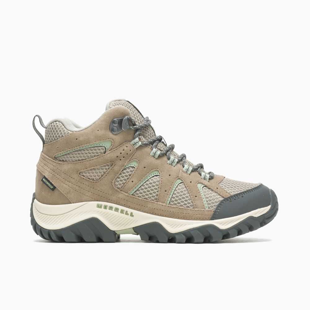 Women\'s Merrell Oakcreek Mid Waterproof Hiking Boots Grey | Israel-043698