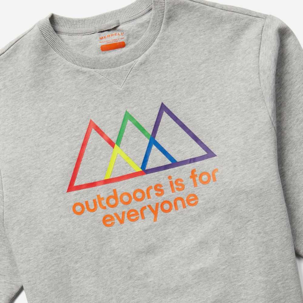 Women's Merrell Outdoors For All Sweatshirts Grey | Israel-134872