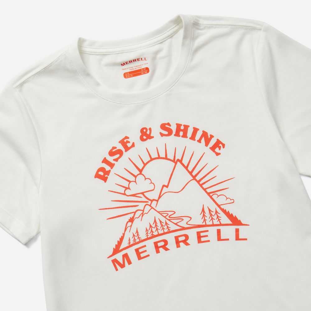 Women's Merrell Rise and Shine T Shirts White | Israel-2487096