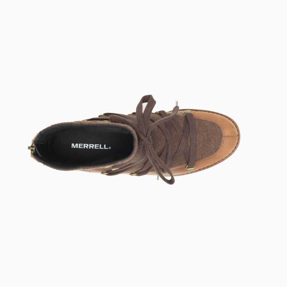 Women's Merrell Shiloh II Ankle Boots Brown | Israel-067819