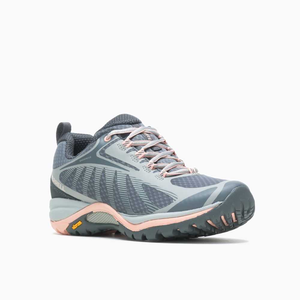 Women's Merrell Siren Edge 3 Waterproof Hiking Shoes Light Blue | Israel-0623194