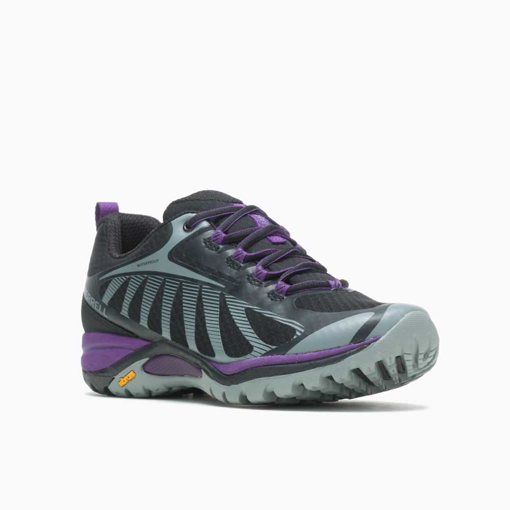 Women's Merrell Siren Edge 3 Waterproof Wide Width Sneakers Black | Israel-2743160