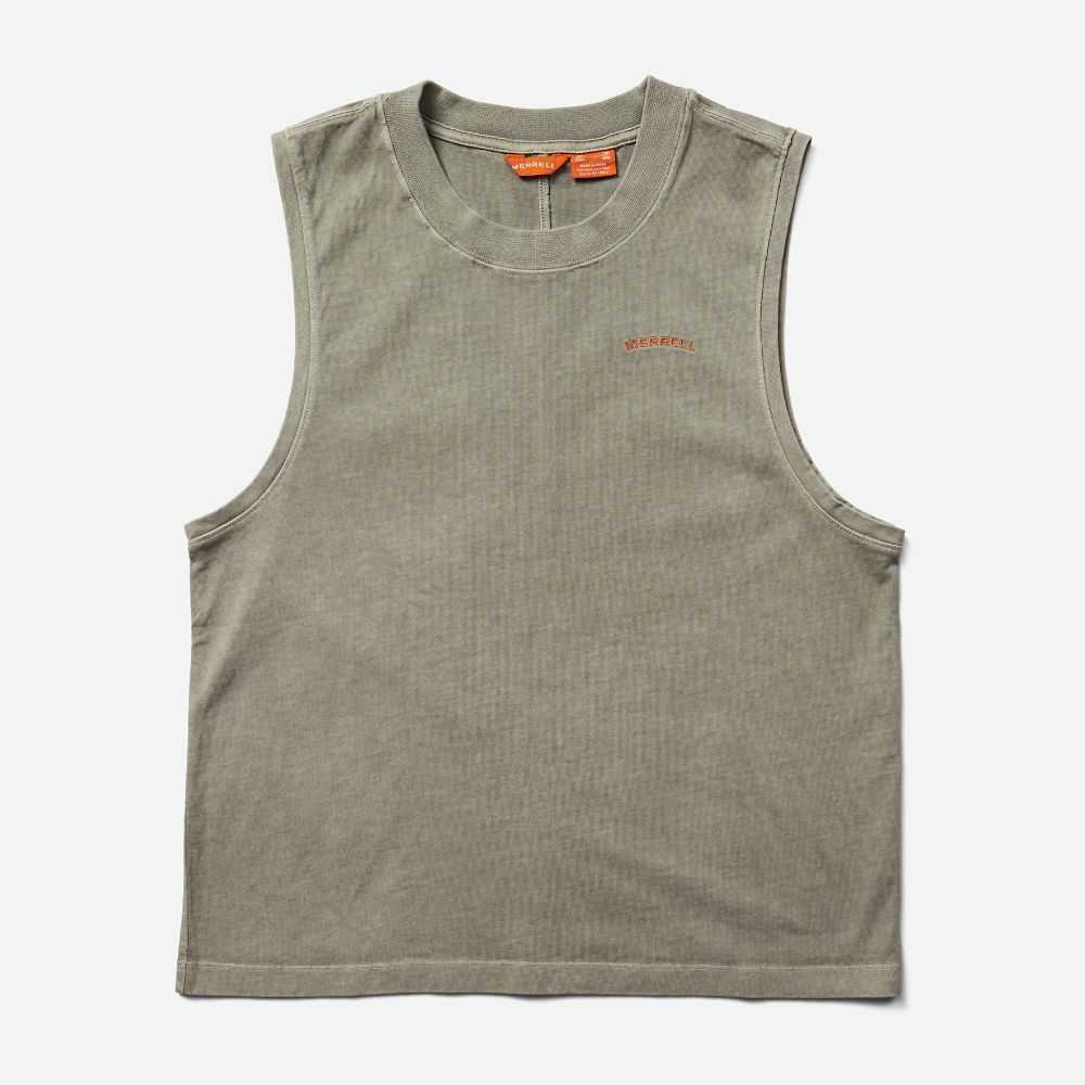 Women\'s Merrell Sunbaked Tank Tops Grey | Israel-137896