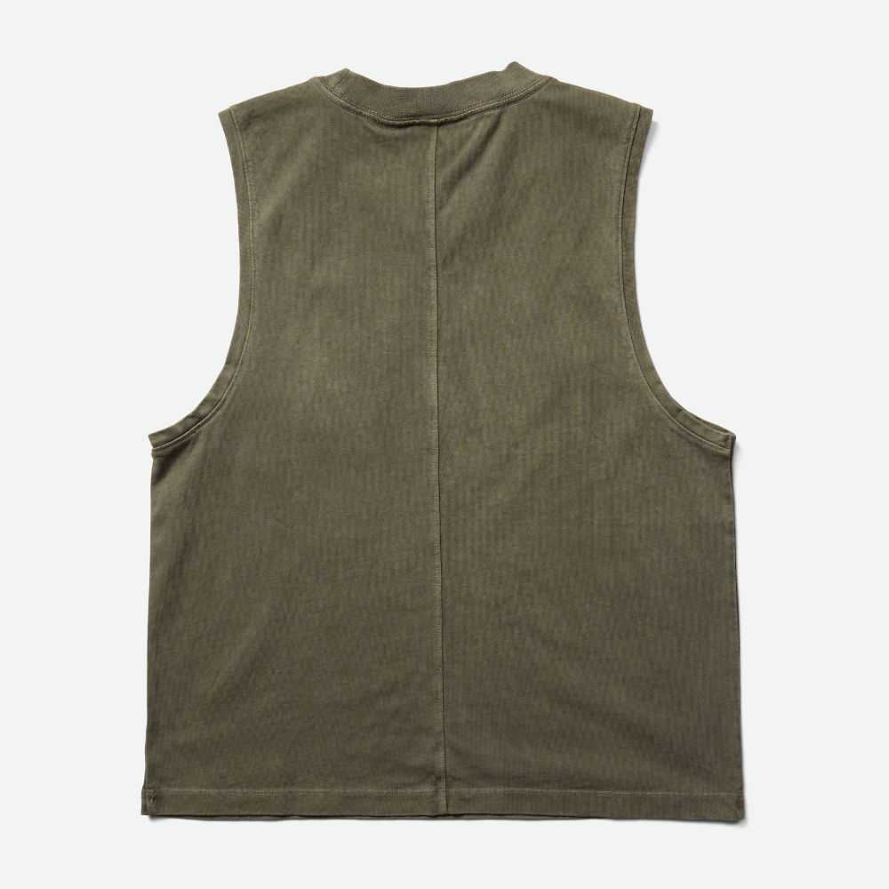 Women's Merrell Sunbaked Tank Tops Olive | Israel-691473