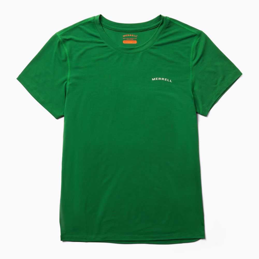 Women\'s Merrell Tencel T Shirts Green | Israel-238719